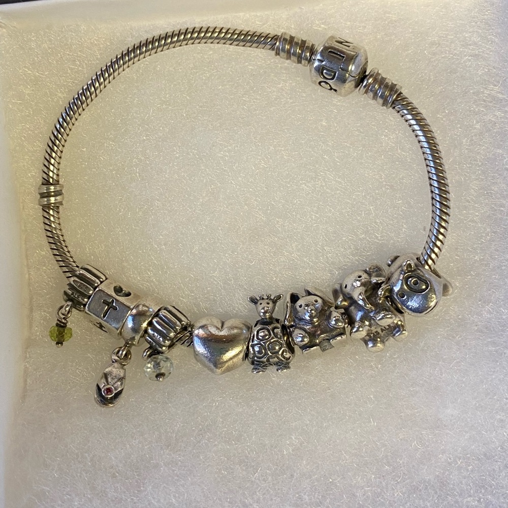 Authentic Pandora bracelet and charms
